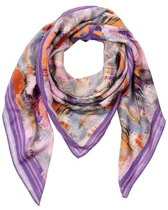 camel active Damen Schal aus reiner Baumwolle Lila-Orange, womenswear-OS