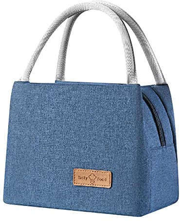Pausenbox Junge Schule, Kühltasche, Picknick-Kühltasche, Wiederverwendbare Lunch-Tasche, Box-Tasche, Strand, Büro, auslaufsichere Tasche, Lunch-Tasche Kühlbox Bierkasten (Blue, One Size)