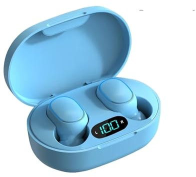 audifonos inalambricos Auriculares Bluetooth E7S con Micrófono Y Pantalla para IPhonees Xiaomies, TWS, Auriculares Bluetooth Auriculares cancelacion Ruido(Blue)