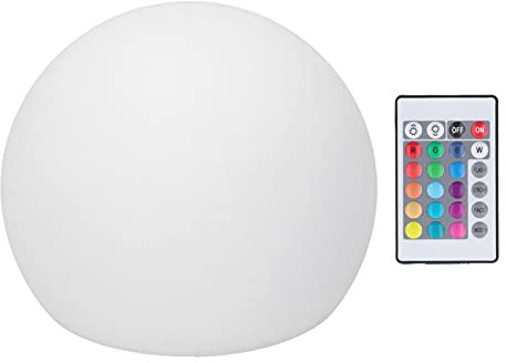 TOPINCN Boule Lumineuse LED RGBW, Lampe Globe, 16 Couleurs Changeantes et 4 Lumières pour Enfants, Lampe D'ambiance Rechargeable à intensité Variable avec Télécommande