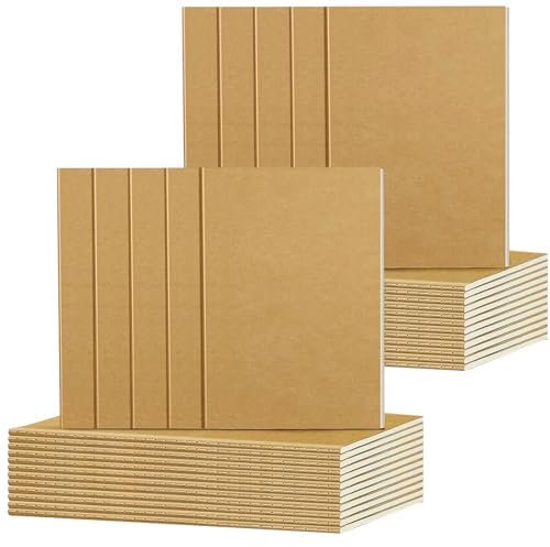DWIYITTN 24-Pack-Taschennotizbuch, 9x13cm handliches Mini-Notizbuch gefüttert 36-Seiten-Plain Brown Mini-Notizbuch Bulk für Party-Taschen Kleines Projekt-Schreiben, das Skizze nimmt ASIN