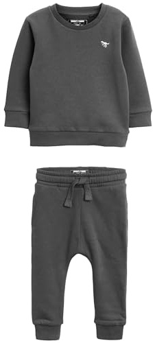 NEXT Jungen Rundhalspullover und Jogginghose aus Jersey im Set Grau Anthrazit 86-92