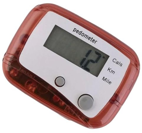 Contapassi compatto, contapassi calorie, display digitale LCD a distanza a piedi miglia/km, contapassi, livello di corsa con clip per uomini, donne, bambini, adulti, anziani