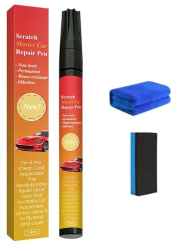 Stylo magique pour toutes les voitures pour rayures de voiture, stylo magique pour enlever les rayures de voiture, stylo à effacer les rayures de peinture de voiture avec chiffon éponge, stylo magique