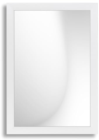 Infantasie N°3 Ganzkörperspiegel mit Rahmen nach Maß 80x180 cm, Weiss Matt | Echtglas, abgerundete MDF-Profilleiste 38 mm foliert, HDF-Rückwand, Aufhängung horizontal/vertikal, handgefertigt