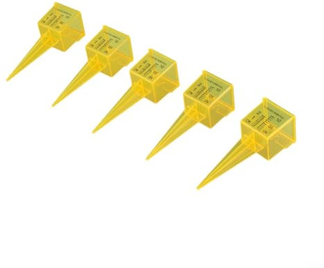 Outdoor Patio Lawn Rain Gauge for Monitoring Watering and Precipitation Levels (5pcs)