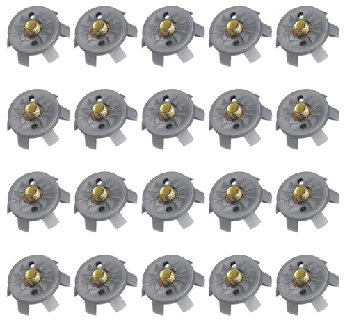 MALSSE 20Pcs Outdoor Golf Scarpe Spikes di Ricambio Borchie Antiscivolo Pin Veloce Twist Tacchetti Accessori Golf Sostituzione Borchie Vite Chiodi