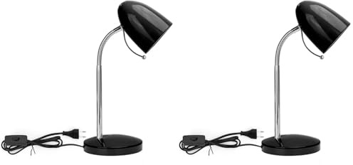 Levitantes Lámpara de mesa negra E27 sin fuente de luz, ideal para decoración y ambientación en hogares y oficinas. (Paquete de 2)