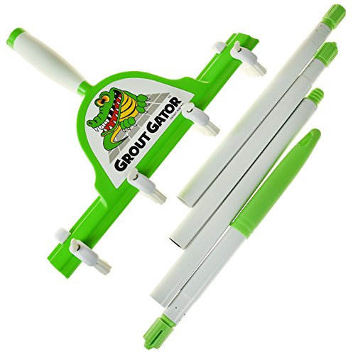 Joint Gator carrelage Nettoyage Scrub 4 têtes de brosse extension Pole de sol de douche sols murs de salle de bain de cuisine télescopique Moule à joint retrait