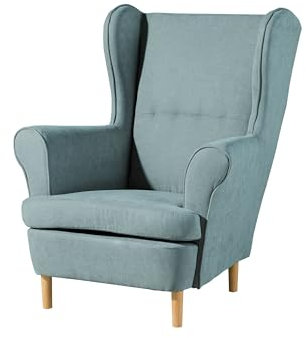 MASSIVMOEBEL24.DE Sessel Ohrensessel 71x74x105 hellgrün Scandi #109