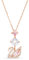 Swarovski Swan Y-Halskette, Schwan, Rosa, Roségold-Legierungsschicht