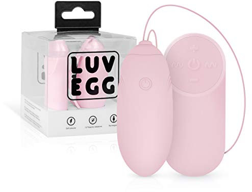 LUV EGG Vibrationsei mit Fernbedienung für ein aufregendes Vorspiel - Geeignet für Paare und Anfänger: 10 Modi, Wasserdicht, Wiederaufladbar, Rosa