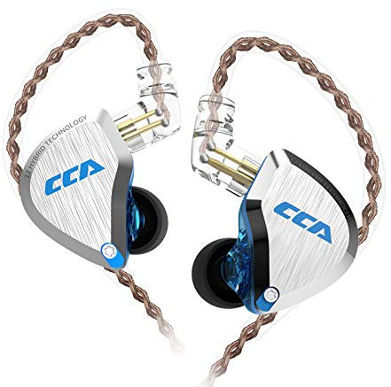 CCA C12 - Monitor intraural, 5BA+1DD, armadura equilibrada, baja alta fidelidad, auriculares intraurales, cancelación de ruido, auriculares de aleación de zinc con cable desmontable, ajuste universal,
