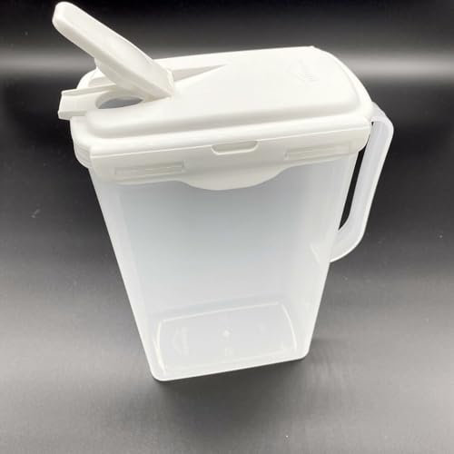 Glüman 2 Litre Clip & Lock Seal Fridge Door Jug with White Lid, Ideal for Juice, Milk, Water and More. BPA-Free.