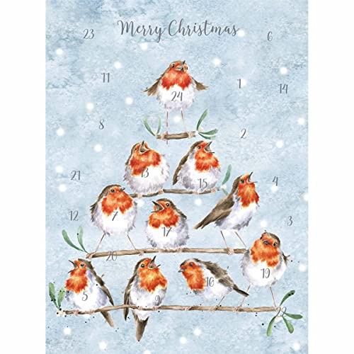 Wrendale Designs - Adventskalenderkarte Rockin Robins
