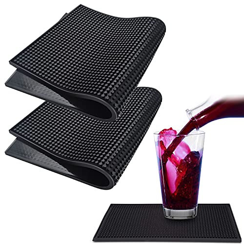 Tapis de Bar 2 Pièces 30 x 15 cm Tapis Egouttoir Antidérapant Tapis de café Bar Tapis pour KTV Bar Restaurant comptoirs de Maison