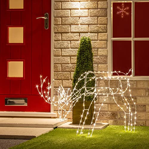 The Christmas Workshop Outdoor Light Up Reindeer / 250 Bright LED Lights/Stunning Weatherproof Garden Decoration