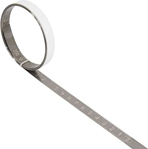 SCHMIDT systemprofile Maßband 2m Rechts-Links Skala Edelstahl Skalenbandmaß selbstklebend Bandmaß