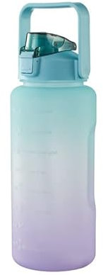 XKUN Bouteille d'eau Bouteille d'eau De Motivation De 2L Gallon avec Paille Bpa Gym Sport Gymnase De Sport-2000Ml,D