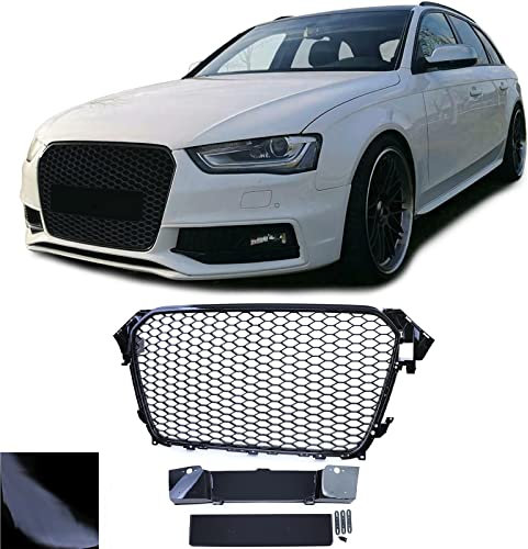 Waben Kühlergrill ohne Emblem schwarz glanz für Audi A4 B8 8K Facelift 11-15
