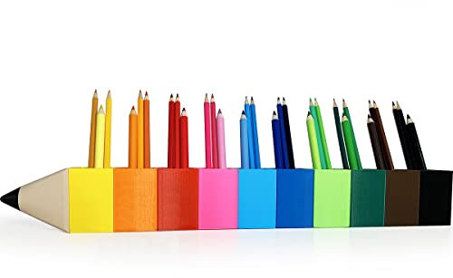 KAJAWIS Schreibtisch-Organizer Kinder Schreibtisch stiftesorter eko Organizer für Bleistifte Organizer für Buntstifte (10 Farben)