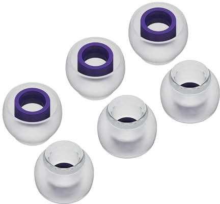 6 STÜCK/3 Paar Ohrstöpsel TRI Clarion Silikon-Ersatzkappen, Schalldämmende Gummi-Ohrstöpsel für In-Ear-Monitore (IEM) mit 4,5-5,5 mm Innendüse, passend für KZ ZS10 Prox, ZS12 Prox (Lila, M)