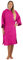 ALLEN & MATE Handtuch-Poncho mit Kapuze für Erwachsene, 100% Frottee-Baumwolle, Wickelmantel zum Schwimmen, Surfen, Baden am Strand (S-M, Rosa)