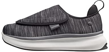 Silvert's Adaptive Clothing & Footwear Men’s Extra Wide Comfort Shoes with Easy Touch Closures - Best Walking Shoes for Seniors - Multi Black 12