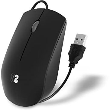 SUBBLIM Ratón Business Silencioso Con Cable Usb 1200 Dpi Negro Todoterreno Silent Click Ratón Ergonómico Con Cable Sencillez Y Minimalismo
