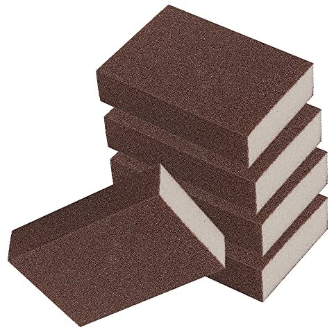 KUTEWEU Esponja de Limpieza de Cocina a Granel, Esponja de Carborundo, Almohadilla de Platos, Cepillo Nano Esmeril y Esponjas de óxido para Lavar la Cocina, Cocina Estropajo, Platos (5 Piezas)