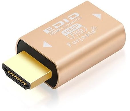 HDMI EDID Emulator Passthrough Aluminium Fit Headlesskeep für Video Splitter Switch Extender Pass-Through Adapter Stecker auf Buchse Kupplung Dummy Stecker (HDMI 1920 x 1080) 1P