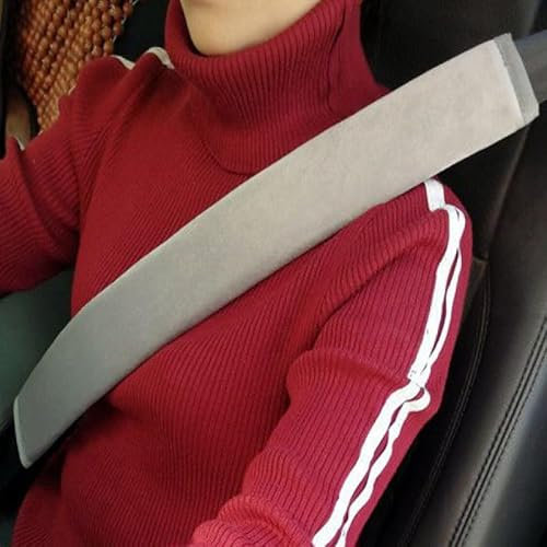 GUAN Extra lange Sicherheitsgurt-Bezüge, weiches Pelz für Erwachsene, Kinder, Damen und Herren, Sicherheitsgurt-Abdeckung, Gurtband-Dekoration, Schulterpolster-Schutz, (1 x schwarz, 64,8 cm)