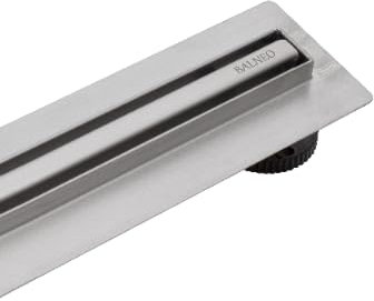 BALNEO Caniveau de Douche, Caniveau D'évacuation 90cm, Caniveau de Sol en Acier Inoxydable, Panneau Étroit 14mm, Ensemble Complet, Bas 57mm, Caniveau de Douche Slim & Low Proline