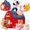hahaland Baby Spielzeug 6-12 Monate,Bauernhoftiere & Bauernhof Montessori Sensorisches Spielzeug mit Scheune,Rassel,Spiegel - Kinder Lernspiele & Motorikspielzeug als Ostergeschenk für 1 2 Jahre