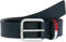 Tommy Jeans Herren Gürtel Ryan Regular mit Flagge aus Leder, Blau (Dark Night Navy), 115 cm