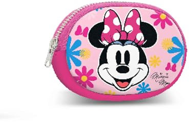 Disney Minnie Mouse Floral-Porte-Monnaie Pill, Rose, 12 x 8,5 cm