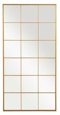 GIFTDECOR Espejo Ventana Pared, Dorado, Metalico, Estilo Industrial, diseño Moderno, para Salón, Dormitorio, recibidor, Distribuidor