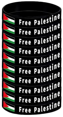 1/10/20 bracelets en silicone avec drapeau palestinien, bracelet en silicone avec drapeau palestinien, bracelet en silicone pour homme et femme