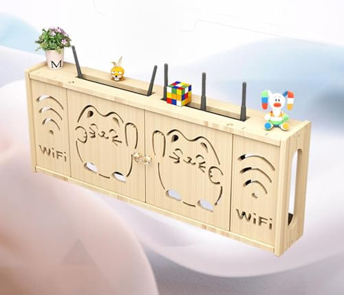 Router-Box-Abdeckung, Wand-WLAN-Aufbewahrungsbox, Router-Regal, Wandregal für Kabelbox, hängende Aufbewahrungsbox, B-71 x 28 cm