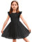 Arshiner Girls Summer Dress - Sleeveless Black Puff Tulle Ball Gown for 7-8 Years Old Princess & Halloween Party