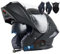 Letetexi Motorradhelm Klapphelm mit Bluetooth ECE Zertifiziert Modularer Helm Integralhelm Doppelvisier Mopedhelm Racing Helm für Erwachsene Männer Frauen Roller Helm Sturzhelm Damen Herren