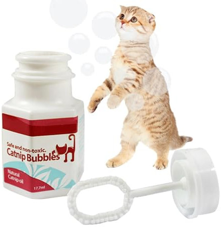 17.7ml Katzenminze Blasen Für Katzen, Katzenminze Blasen Für Katzen, Holdes Katzenminze Blasen, Katzenminze-Geschmack Für Haustiere, Catnip Seifenblasen 17,7 Ml Katzenminze, Katzenminze Seifenblasen