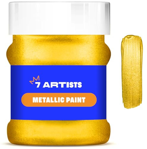 7 Artists Metallic Acrylic Paint 230 ml Baroque Gold Acrylic Paint | Acrylic Paints | Metallic Acrylic Paints | Gold Acrylic Paint Metallic | Paint Acrylic | Golden Acrylic Paints | Acrilic Paint