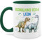 Tasse Tassen 325ml - Schulkind 2025 mit Name und Dinosauriern | Einschulung Geschenk Jungen Schulanfang Dino - 325 ml - Dunkelgrün - junge personalisierte einschulungsgeschenke schulanfänger