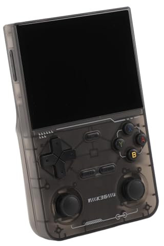 Bewinner Console de Jeu Portable K36, Consoles de Jeux Vidéo Portables Rétro Open Source, Prise en Charge de Deux Joueurs, écran IPS HD 3,5 Pouces, 3500 MAh (Black)