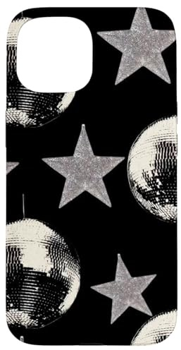 Retro Star & Discokugel 70er 80er Jahre Ästhetik Hülle für iPhone 15