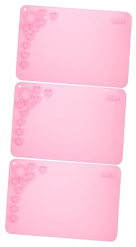 STOBOK 3stücke Silicone Malmatte Für Junge Mädchen Waschbare Und rutschfeste Bastelunterlage Lebensmittelechtem Silikon Für Malen DIY-projekte Und Epoxidharzarbeiten
