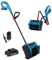 Spazzaneve elettrico a batteria, 21 V, larghezza 25,4 cm, profondità 16 cm, distanza di lancio 8 m, spazzaneve manuale con manico aggiuntivo, elimina efficacemente la neve dalle terrazze posteriori,