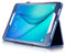 Huanghua Funda delgada de piel para Samsung Galaxy Tab A de 9.7 pulgadas 2015 (SM-T550 T555 P550 P555), soporte multiángulo, protección completa, funda tipo libro (azul)