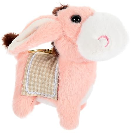 Toyvian Plüsch Esel Schlüsselanhänger Für Kinder Tragbarer Taschenanhänger Aus Weichem Plüsch Mit Metallkette Für Rucksack Und Handtasche